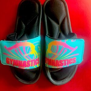 Gymnastics slides.